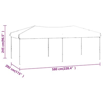 vidaXL Cort pliabil pentru petrecere pereți laterali, gri taupe, 3x6 m
