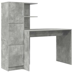 vidaXL Birou Gri din beton 133.5 x 50 x 124 cm 2 buc.