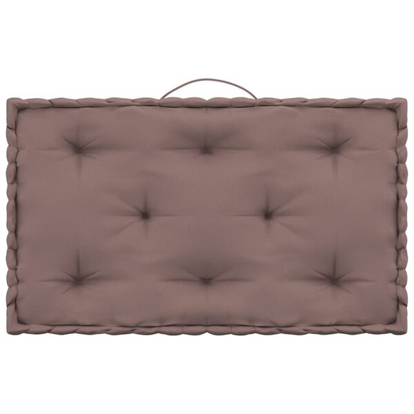 vidaXL Perne de podea pentru paleți, 6 buc., gri taupe, bumbac