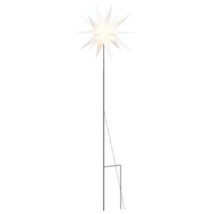 vidaXL Lumină de Crăciun cu LED/țăruș de sol alb 57 cm pliabil