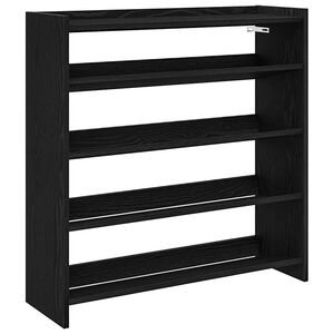 vidaXL Pantofar, negru, 80x25x81 cm, lemn prelucrat