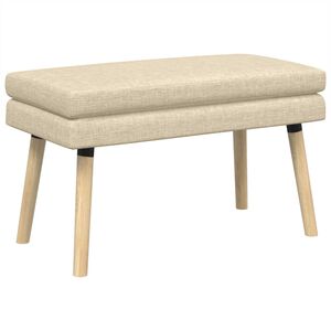 vidaXL Bancă cu două straturi Crem 80 x 40 x 47 cm Țesătură