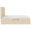 vidaXL Pat cu storage cu saltea Creme 200 x 200 cm Piele artificială