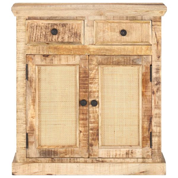 vidaXL Servantă, 65 x 32 x 70 cm, lemn de mango & trestie naturală