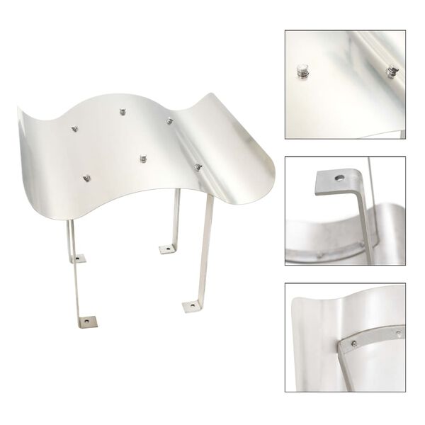 vidaXL Apărătoare de horn, oțel inoxidabil, 60 x 80 x 39 cm