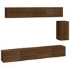 vidaXL Set dulapuri TV, 6 piese, stejar maro, lemn prelucrat