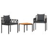 vidaXL Set de Mobilier pentru Exterior 3 buc. Gri și gri &icirc;nchis