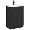 vidaXL Set de mobilier pentru baie Negru 56 x 37,5 x 81 cm