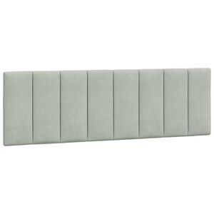 vidaXL Pernă tăblie de pat, Hanko, gri deschis, 160 cm, catifea