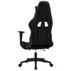 vidaXL Scaun de gaming cu masaj/suport picioare, negru, piele eco