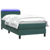 vidaXL Pat box spring cu saltea, verde închis, 80x210 cm, catifea