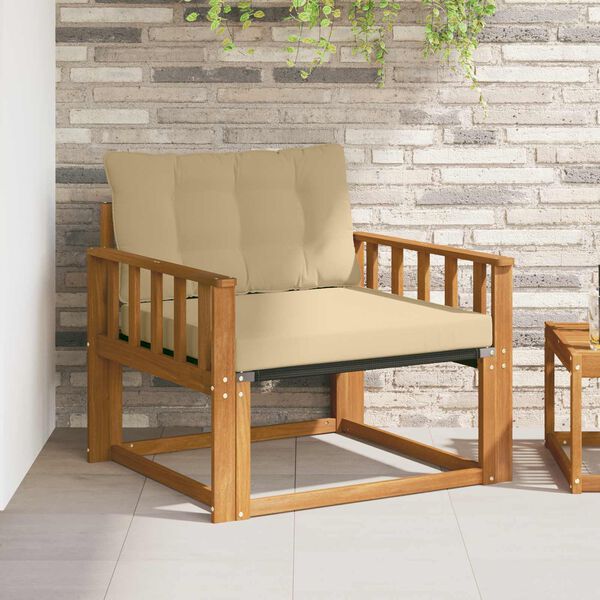 vidaXL Set de canapele de exterior Lemn solid de Acacia și Textilene