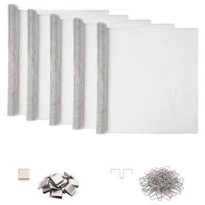 vidaXL Capac pentru ax de lumină cu cleme 5 buc. 70 x 130 cm Aluminiu
