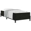 vidaXL Pat cu arcuri cu saltea Negru 80 x 200 cm țesătură