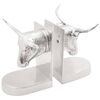 vidaXL Suporturi pentru cărți 2 buc. Argintiu 21,5 x 15,5 x 20 cm