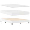 vidaXL Pat cu arcuri cu saltea Alb 140 x 200 cm Piele artificială