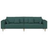 vidaXL Sofa din material textil cu pernă Verde închis 208 cm țesătură