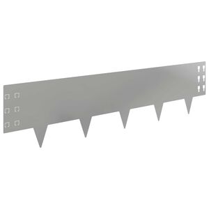 vidaXL Margine pentru gazon 30 pcs 100 x 25 cm Oțel Argintiu