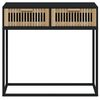 vidaXL Masă consolă, negru, 80x30x75 cm, lemn prelucrat și fier