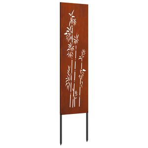 vidaXL Ecran de intimitate pentru grădină Floral Ruginit 32 x 140 cm