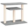 vidaXL St&acirc;lpi zg&acirc;riat pentru pisici cu platforme, gri deschis 62,5 cm