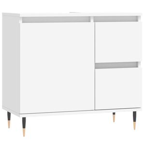 vidaXL Dulap de baie, alb, 65x33x60 cm, lemn prelucrat