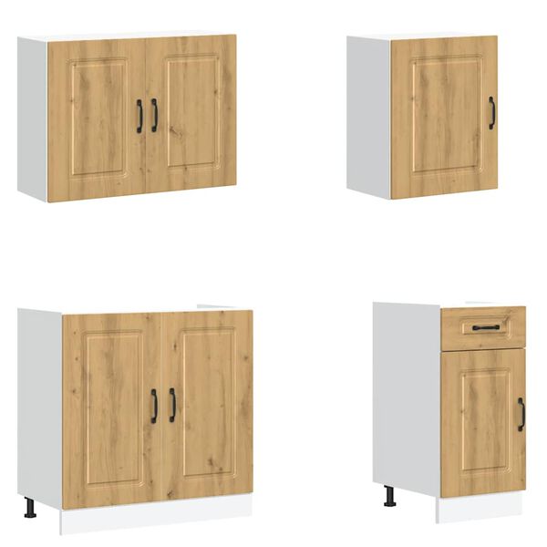 vidaXL Set dulap de bucătărie 7 piese &bdquo;Kalmar&rdquo; stejar artizanal lemn