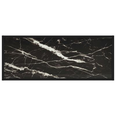 vidaXL Comodă TV, negru, 100 x 40 x 40 cm, sticlă de marmură neagră