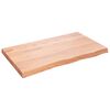 vidaXL Blat de masă maro 100x60x(2-6) cm, lemn masiv stejar tratat