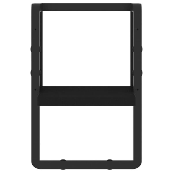 vidaXL Raft de perete cu bare, negru, 20x25x30 cm