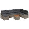vidaXL Set de canapele pentru grădină 9 buc. Gri Rattan poli