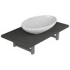 vidaXL Set mobilier de baie, 2 piese, gri, ceramică