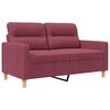 vidaXL Canapea cu 2 locuri, roșu vin, 120 cm, material textil