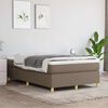 vidaXL Pat box spring cu saltea, taupe, 120x190 cm material textil