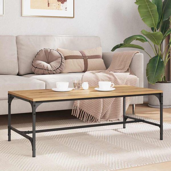 vidaXL Masă de cafea Stejar Artizanal 100 x 50 x 35 cm Lemn compozit