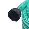 vidaXL Furtun de aspirare cu racorduri, verde, 22 mm, 10 m