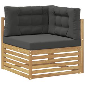 vidaXL Sofa Colțar pentru Exterior Lemn Solid de Acacia Alb