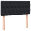 vidaXL Pat box spring cu saltea, negru, 100x220 cm, catifea