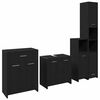 vidaXL Set de mobilier pentru baie 4 buc. Stejar Negru