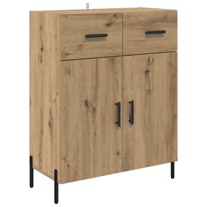 vidaXL Bufet Stejar Artizanal 69,5 x 34 x 90 cm Lemn compozit