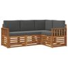 vidaXL Set de canapele de exterior 4 buc. Natural și Antracit