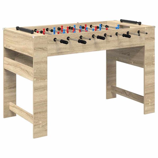 vidaXL Masă de Foosball Stejar Sonoma 125 x 60,5 x 80 cm Lemn compozit