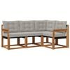 vidaXL Set de canapele de exterior 4 buc. Gri natural și deschis