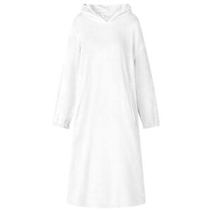 vidaXL Hanorac pătură Alb m Flanelă