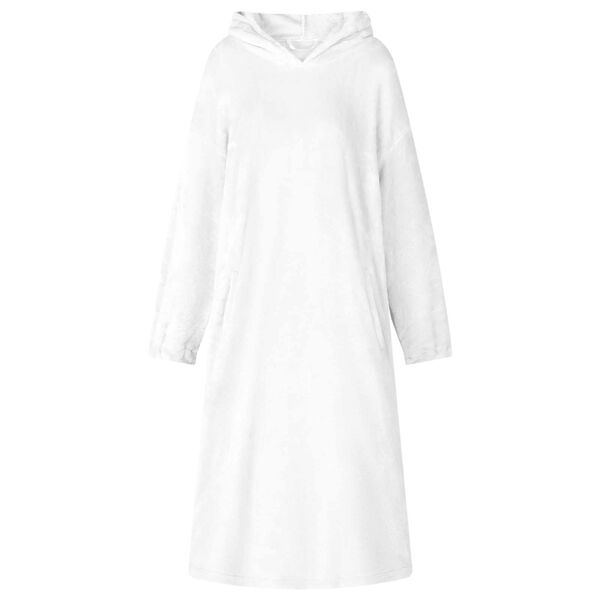 vidaXL Hanorac pătură Alb m Flanelă