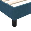 vidaXL Pat box spring cu saltea, albastru &icirc;nchis, 80x220 cm, catifea
