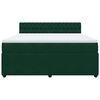 vidaXL Pat box spring cu saltea, verde &icirc;nchis, 180x200 cm, catifea