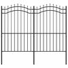 vidaXL Gard de grădină Woerden cu v&acirc;rf tip suliță, negru, 240x175 cm, oțel