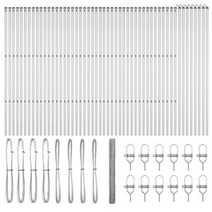 vidaXL St&acirc;lp de gard. Argintiu