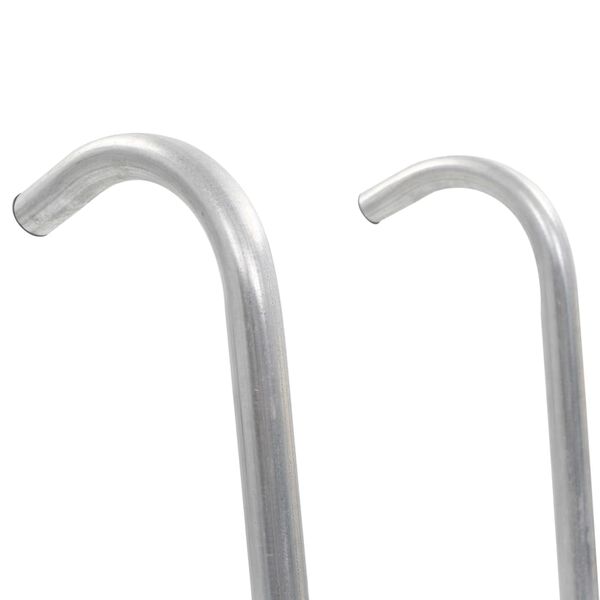 vidaXL Scară de trambulină cu 2 trepte, argintiu, 72 cm, oțel (potrivit pentru înălțimea de 65 cm)